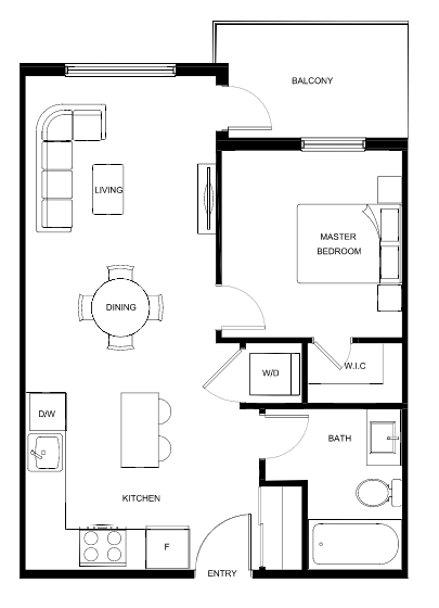  B Corner  Floor Plan of Park & Maven (Condos - Cardinal & Heron) with undefined beds