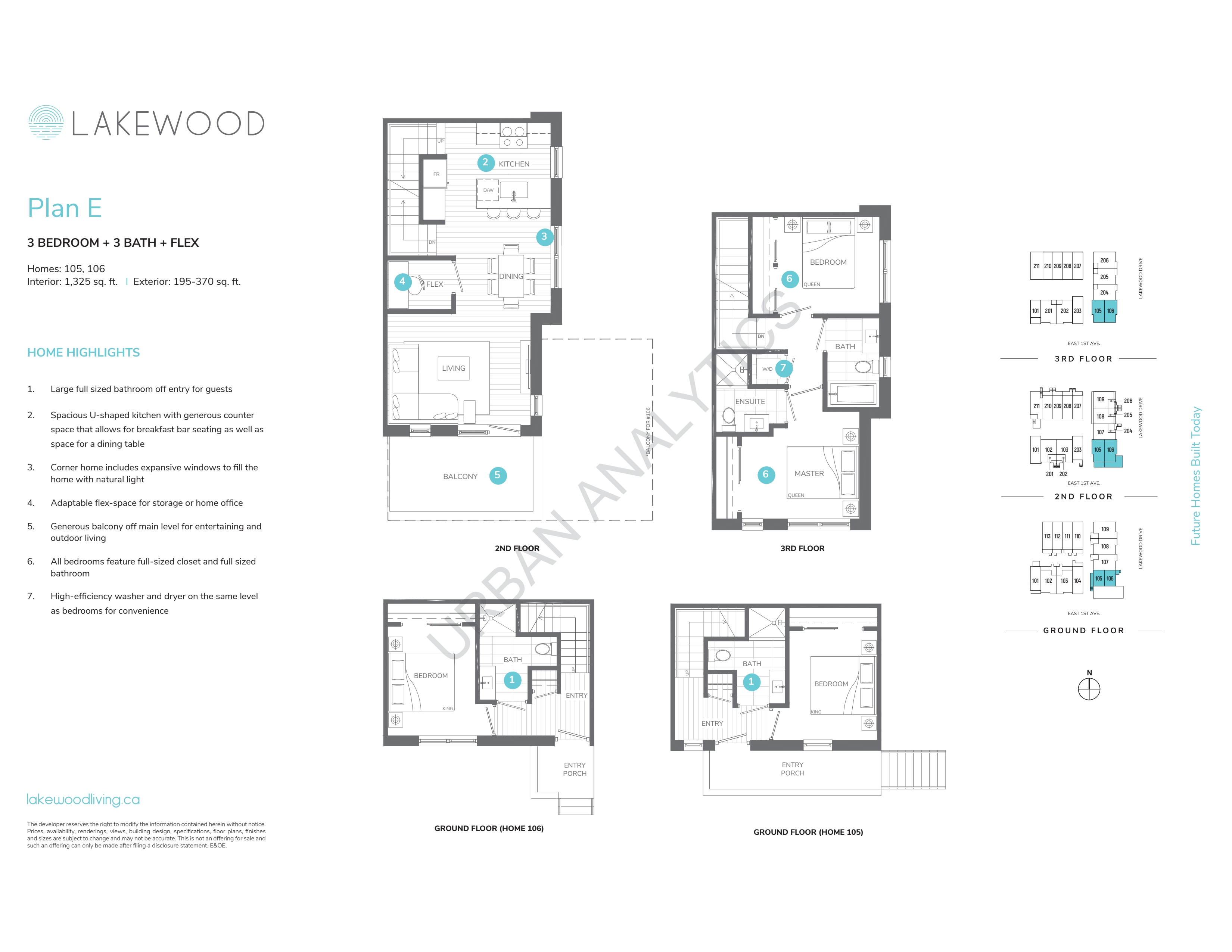 E Floor Plan of Lakewood Towns with undefined beds
