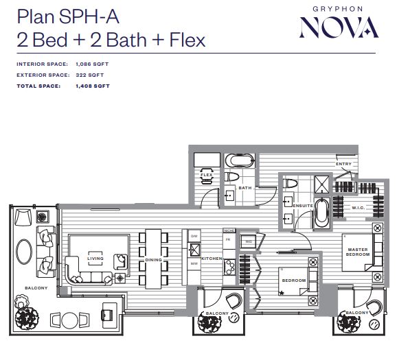 801 Floor Plan of Gryphon Nova Condos with undefined beds