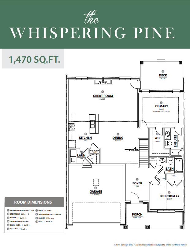  UNIT 33  Floor Plan of Whispering Pine at Warbler Woods Towns with undefined beds