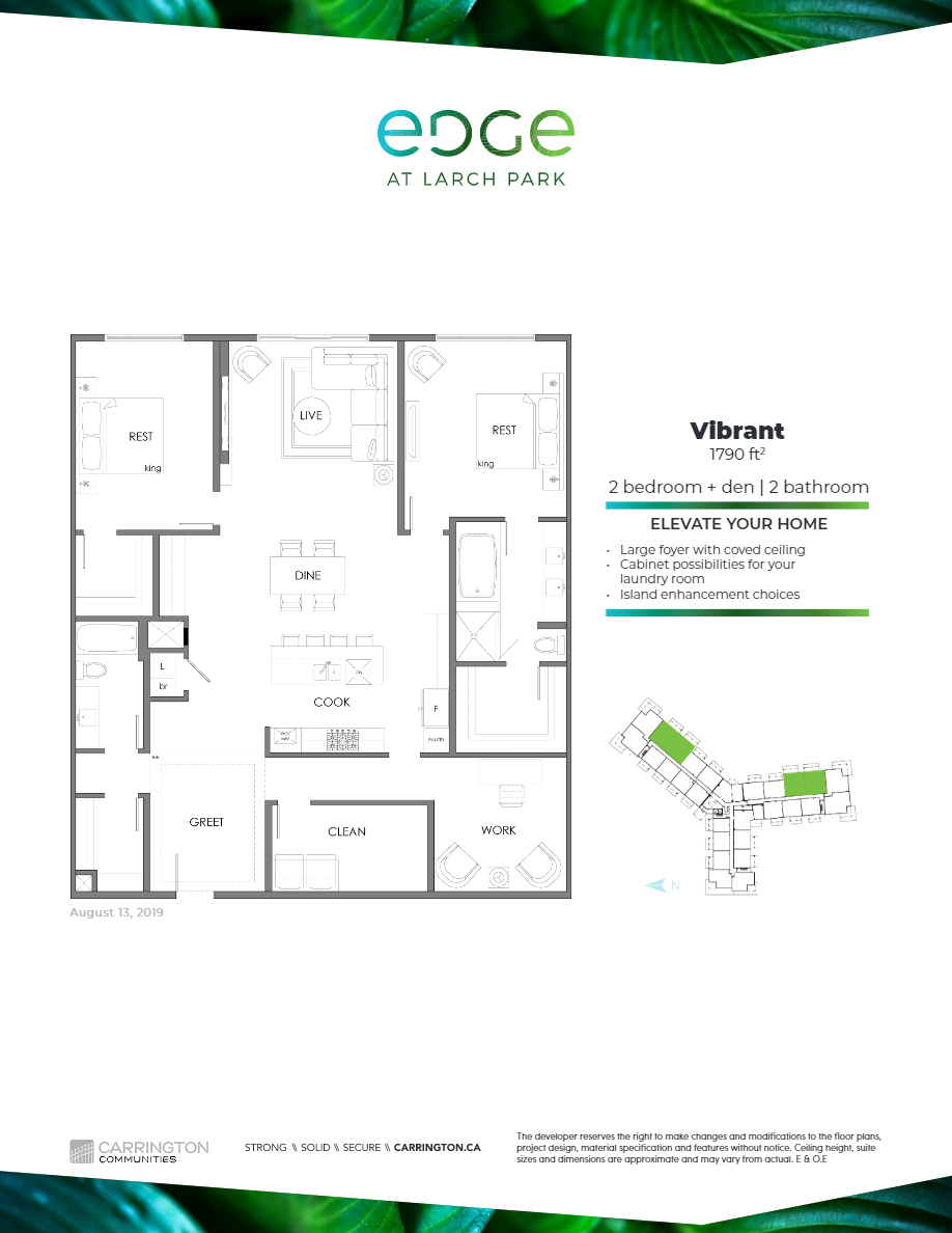 Vibrant Floor Plan of Edge at Larch Park Condos with undefined beds