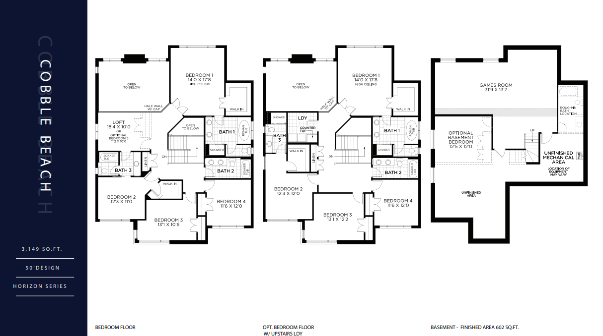 Cobble Beach Floor Plan of Riverside South Towns with undefined beds