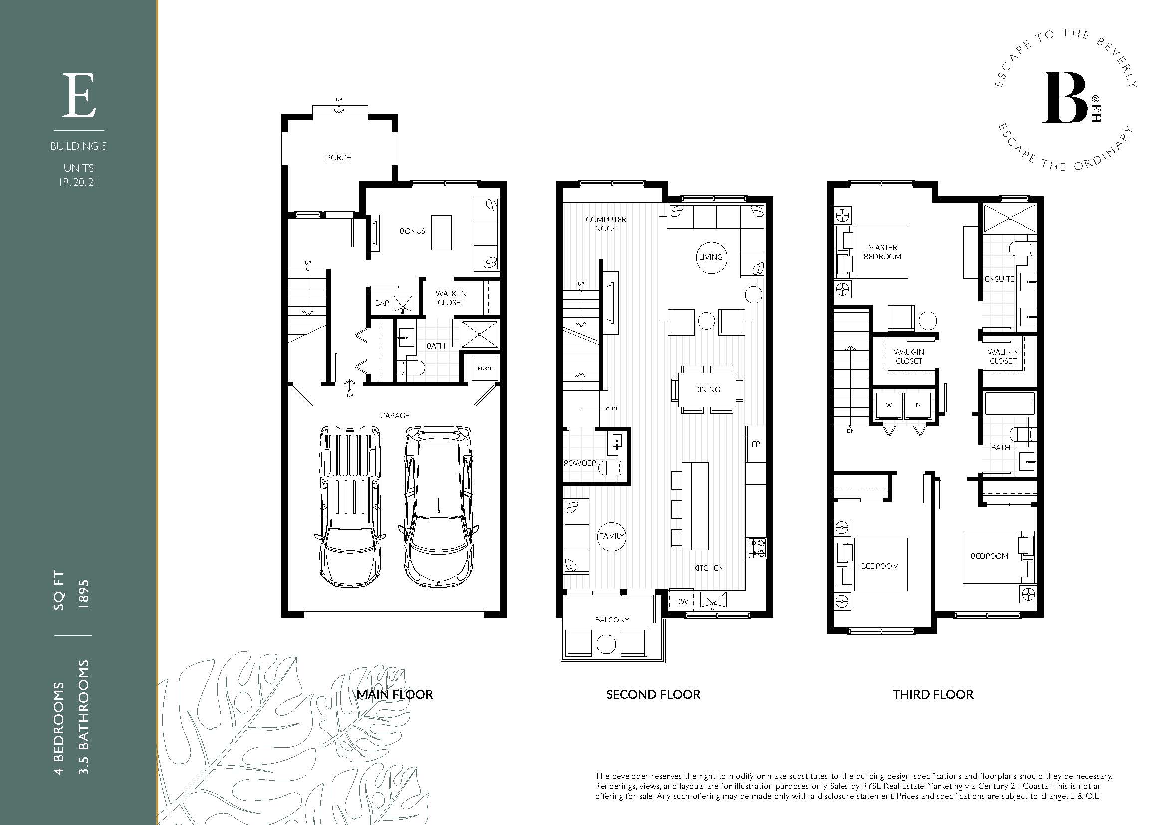 20 Floor Plan of The Beverly Towns with undefined beds
