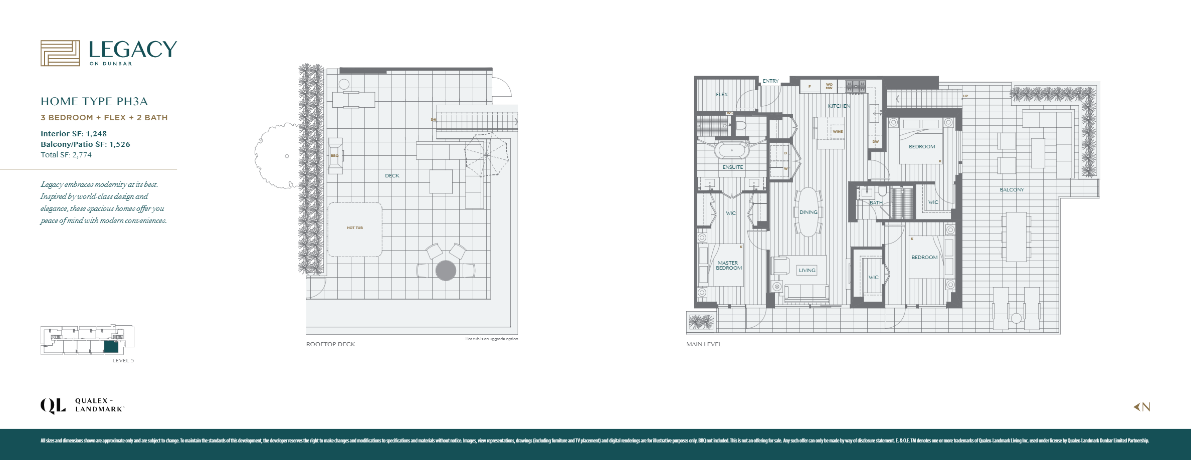 Ph504 Floor Plan of Legacy on Dunbar Condos with undefined beds