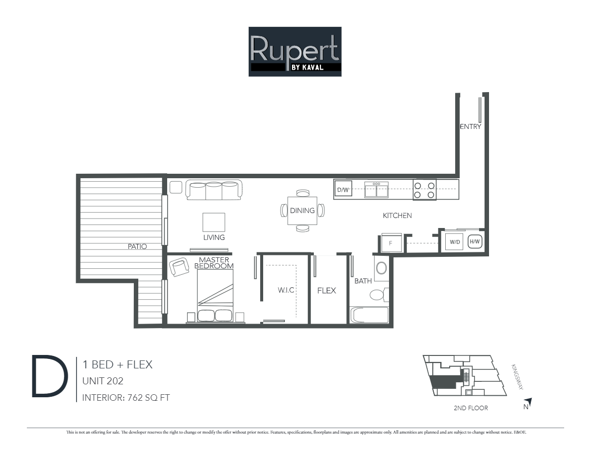 H Floor Plan of RUPERT Condos with undefined beds