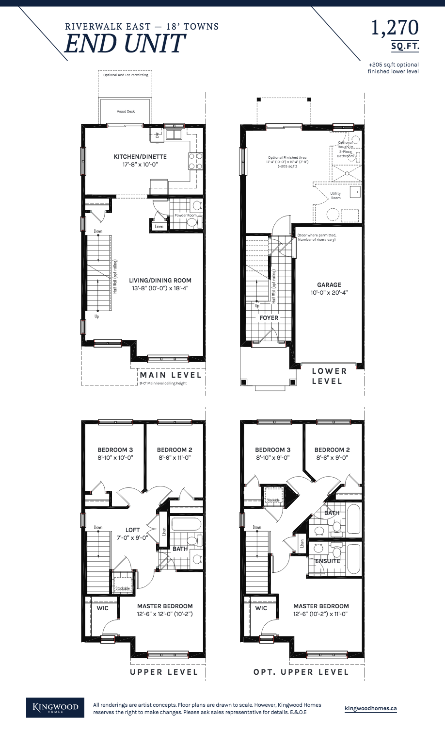  End Unit  Floor Plan of Riverwalk East Towns with undefined beds