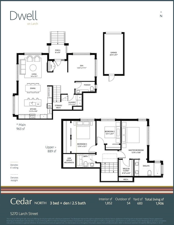  5270 Larch Street  Floor Plan of Dwell on Larch with undefined beds