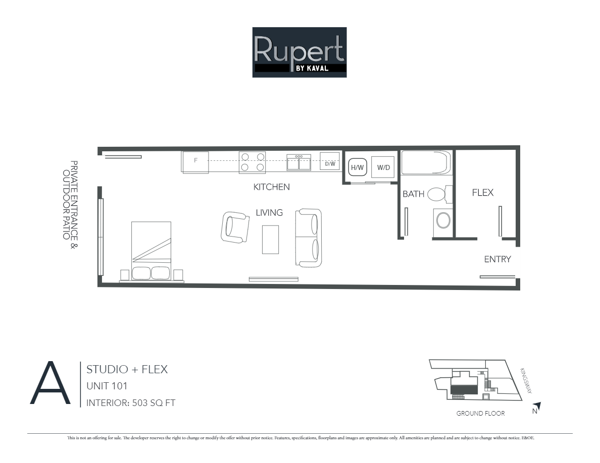 A Floor Plan of RUPERT Condos with undefined beds