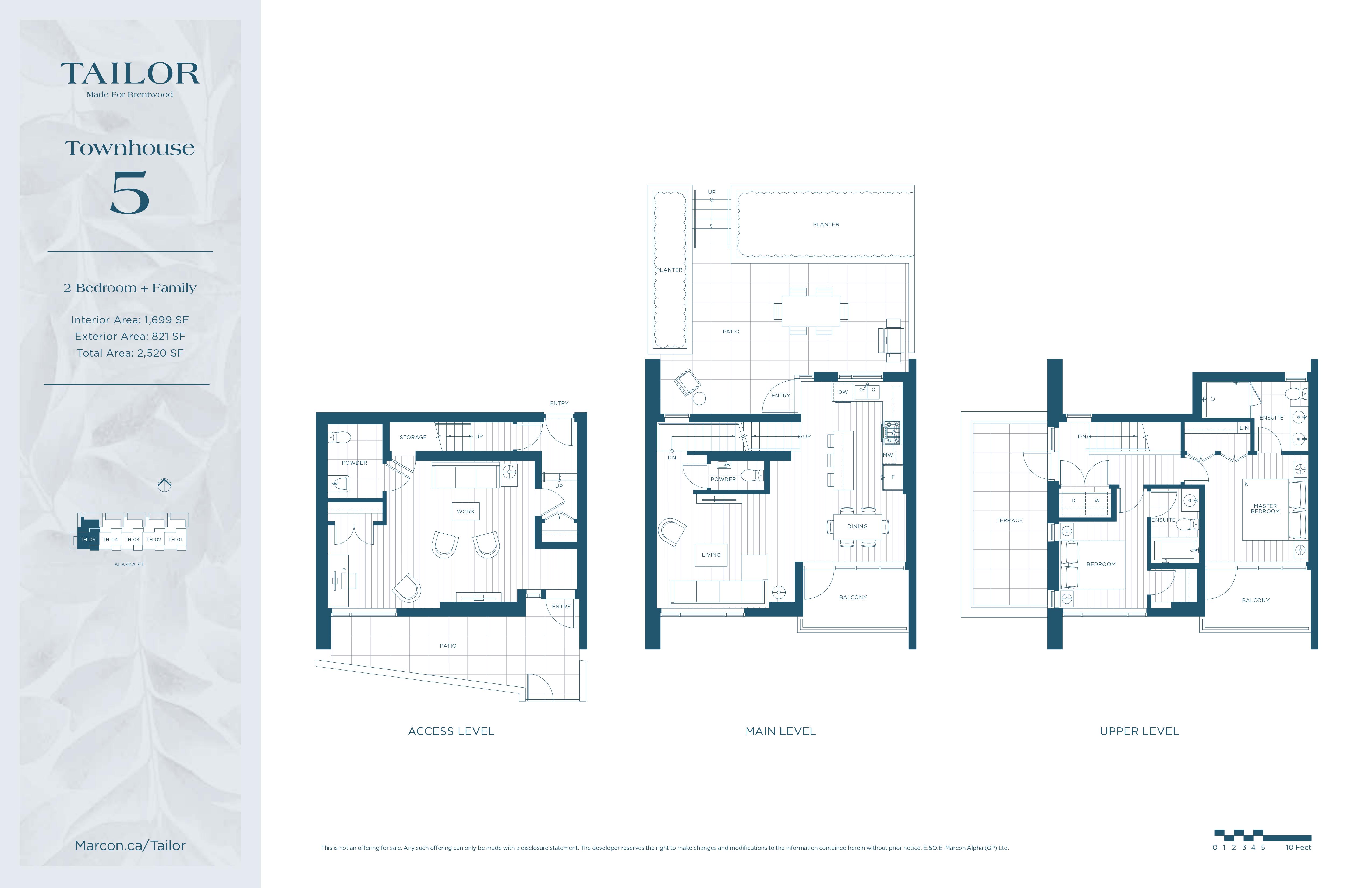  Townhouse 5  Floor Plan of Tailor Condos with undefined beds