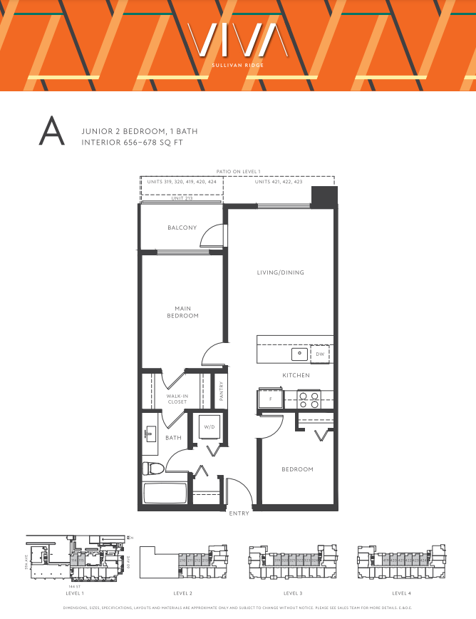 A Floor Plan of VIVA condos with undefined beds