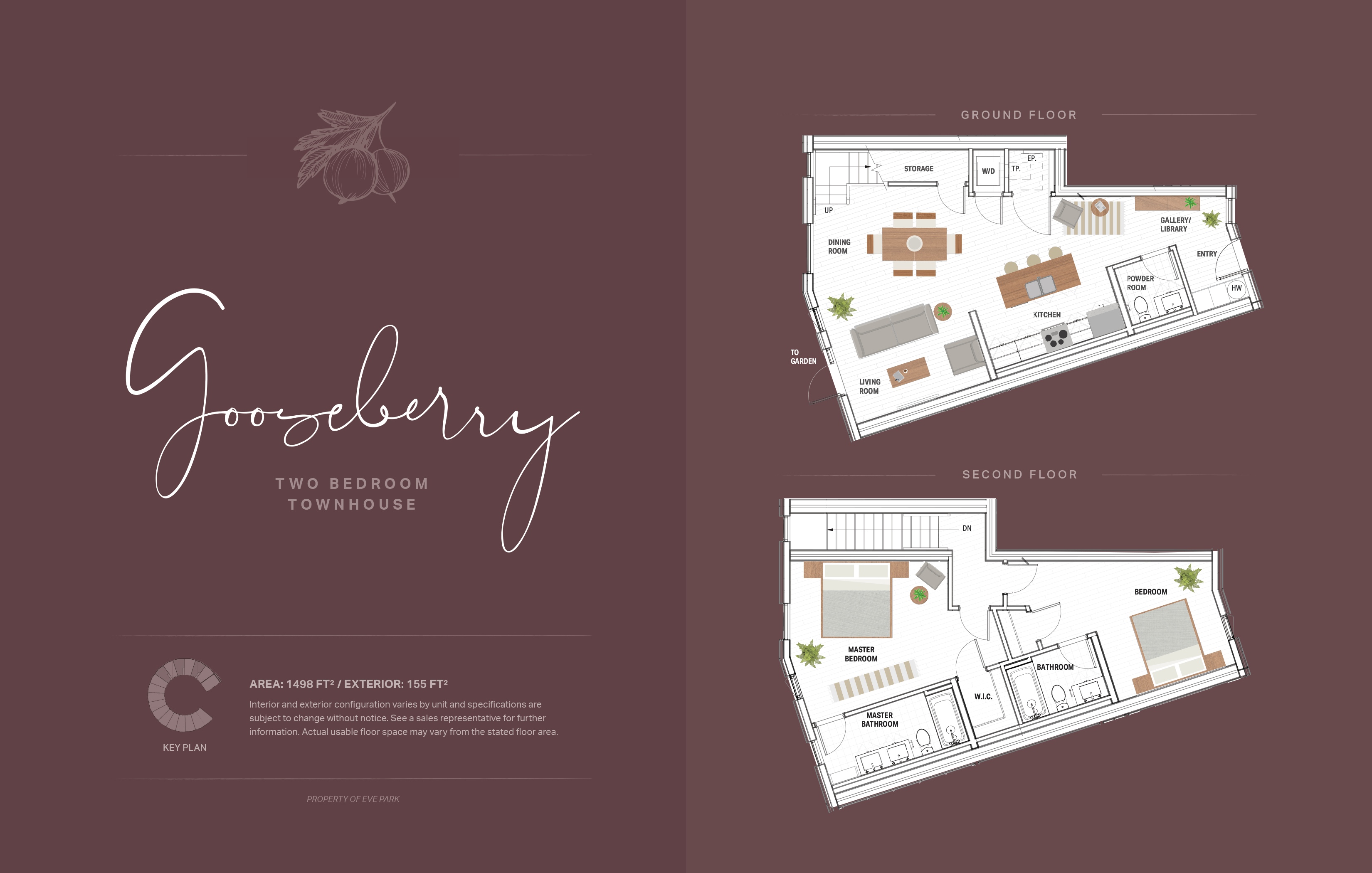 Gooseberry Floor Plan of EVE Park Towns with undefined beds