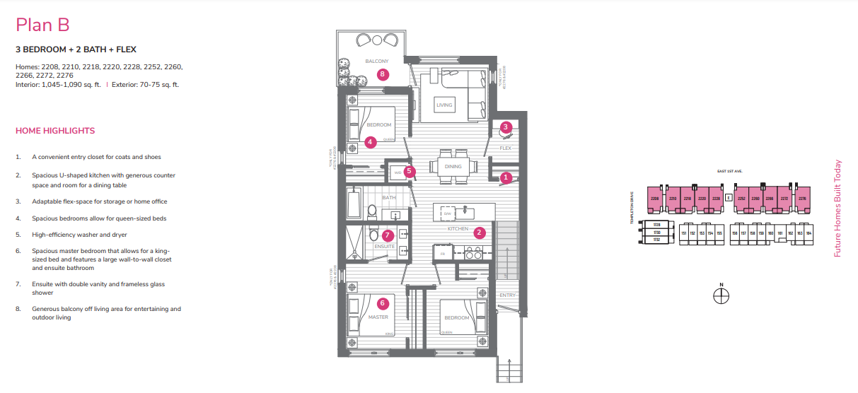 B Floor Plan of Templeton Condos with undefined beds