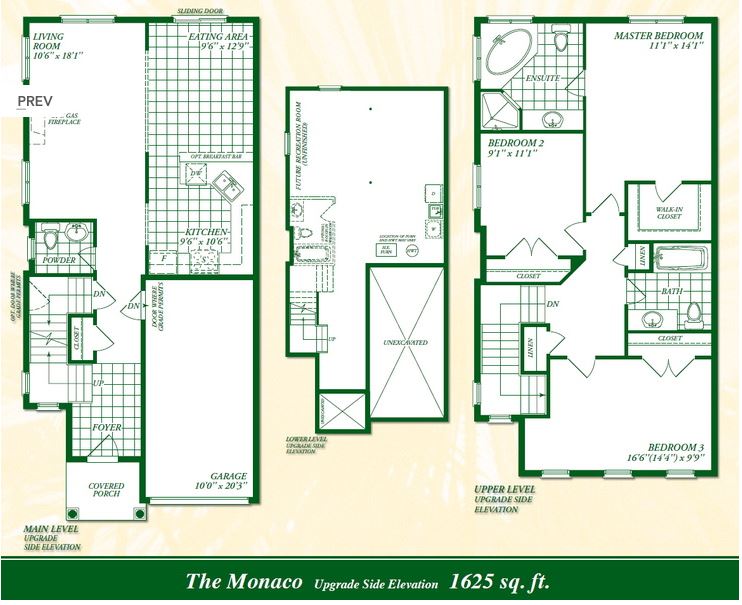  The Monaco  Floor Plan of  Landmark Estates  with undefined beds