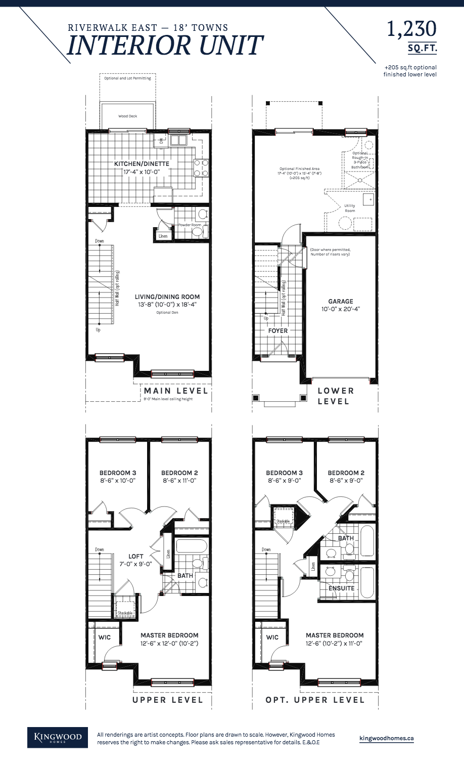  Interior Unit  Floor Plan of Riverwalk East Towns with undefined beds