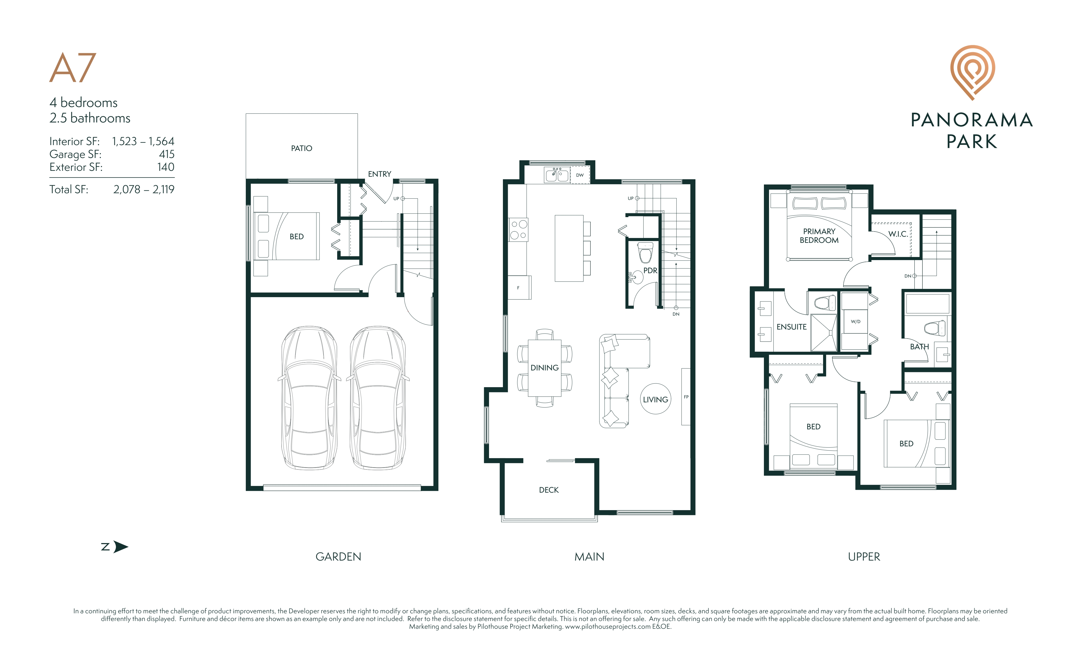 A7 Floor Plan of Panorama Park Towns with undefined beds