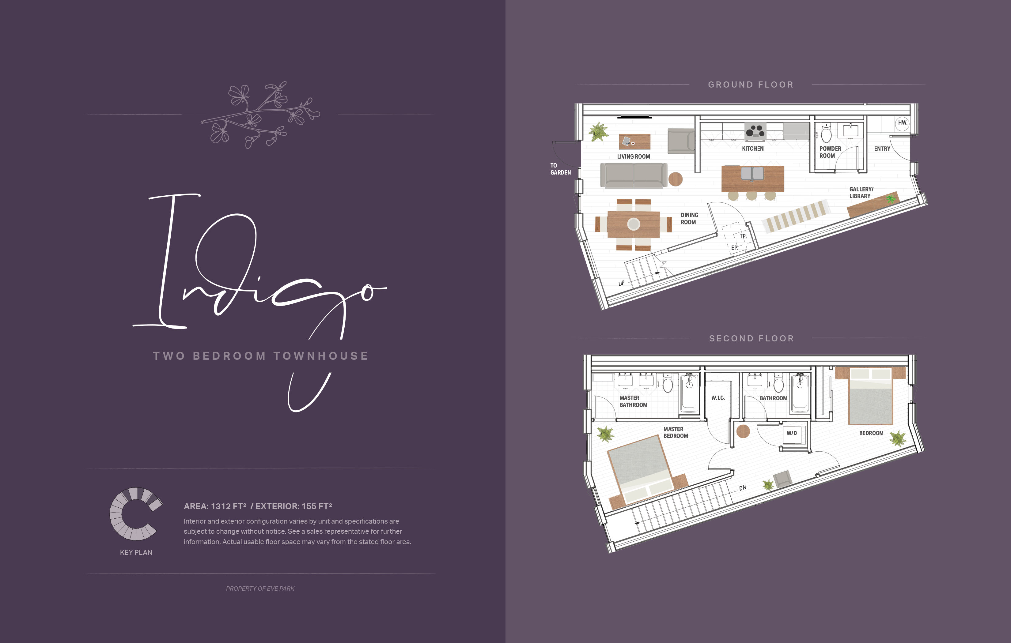 Indigo Floor Plan of EVE Park Towns with undefined beds
