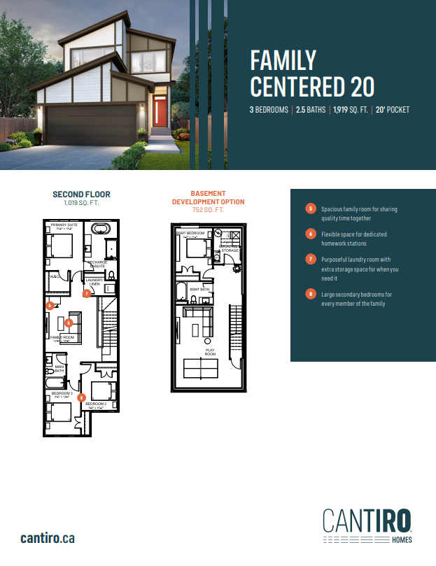  Family Centered 20  Floor Plan of Cantiro Homes at Castlebrook with undefined beds