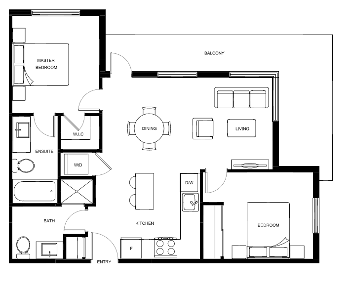 C1 Floor Plan of Park & Maven (Condos - Cardinal & Heron) with undefined beds
