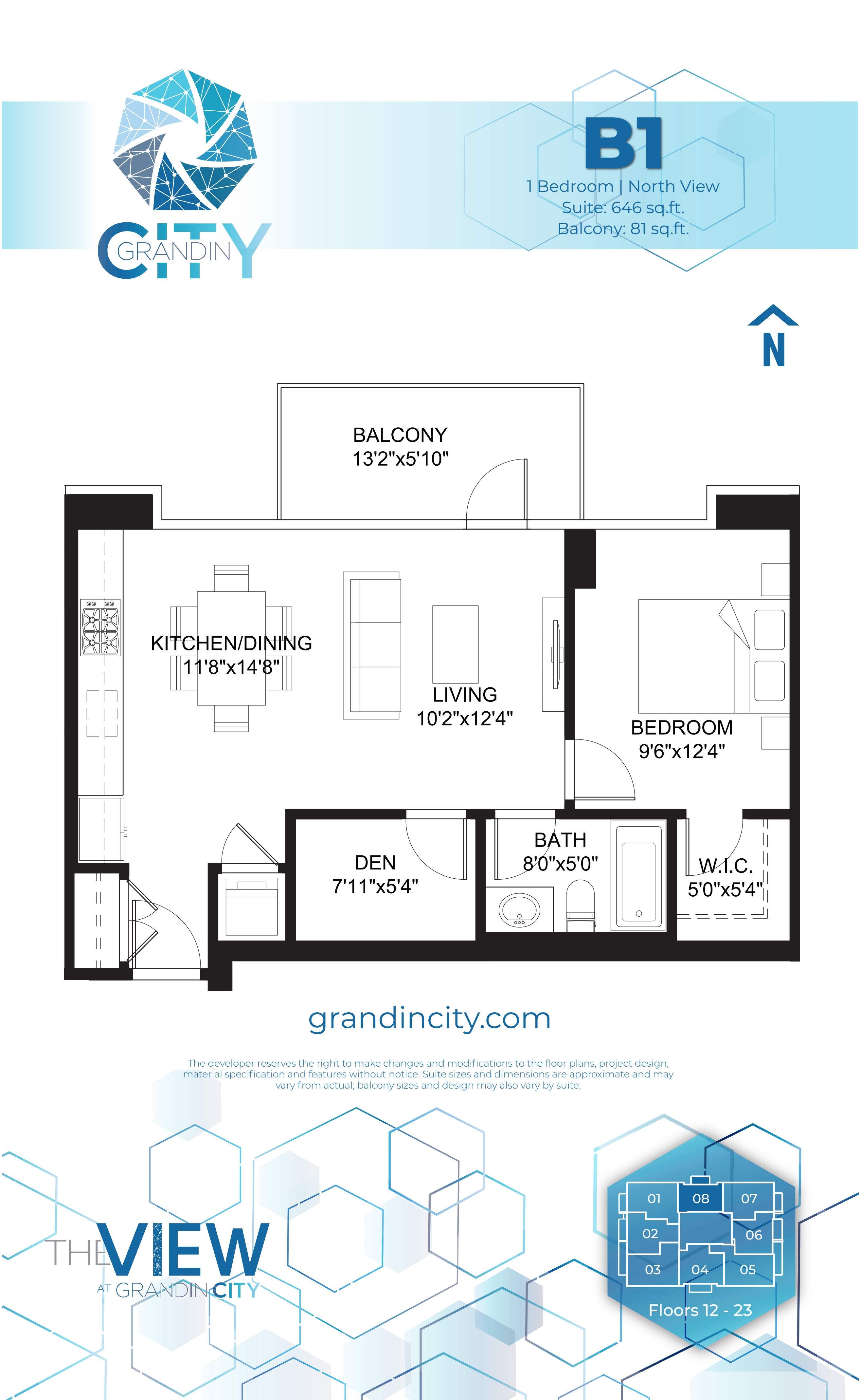 P10 Floor Plan of The View at Grandin City Condos with undefined beds