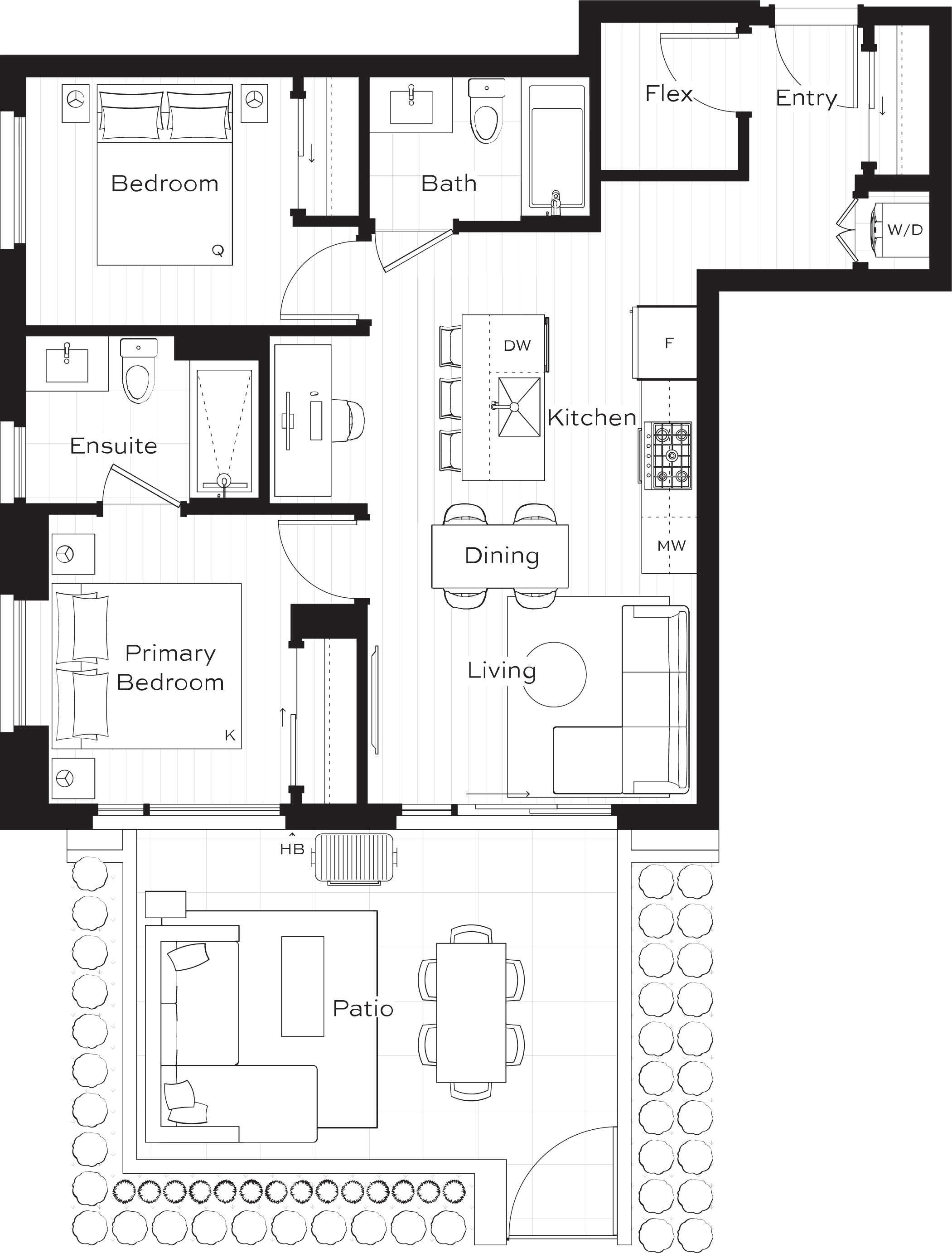 C1 Floor Plan of Lina at QE Park Condos with undefined beds