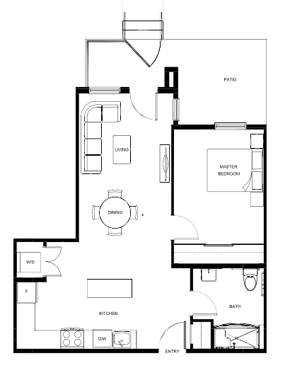 E1 Accessible  Floor Plan of Park & Maven (Condos - Cardinal & Heron) with undefined beds
