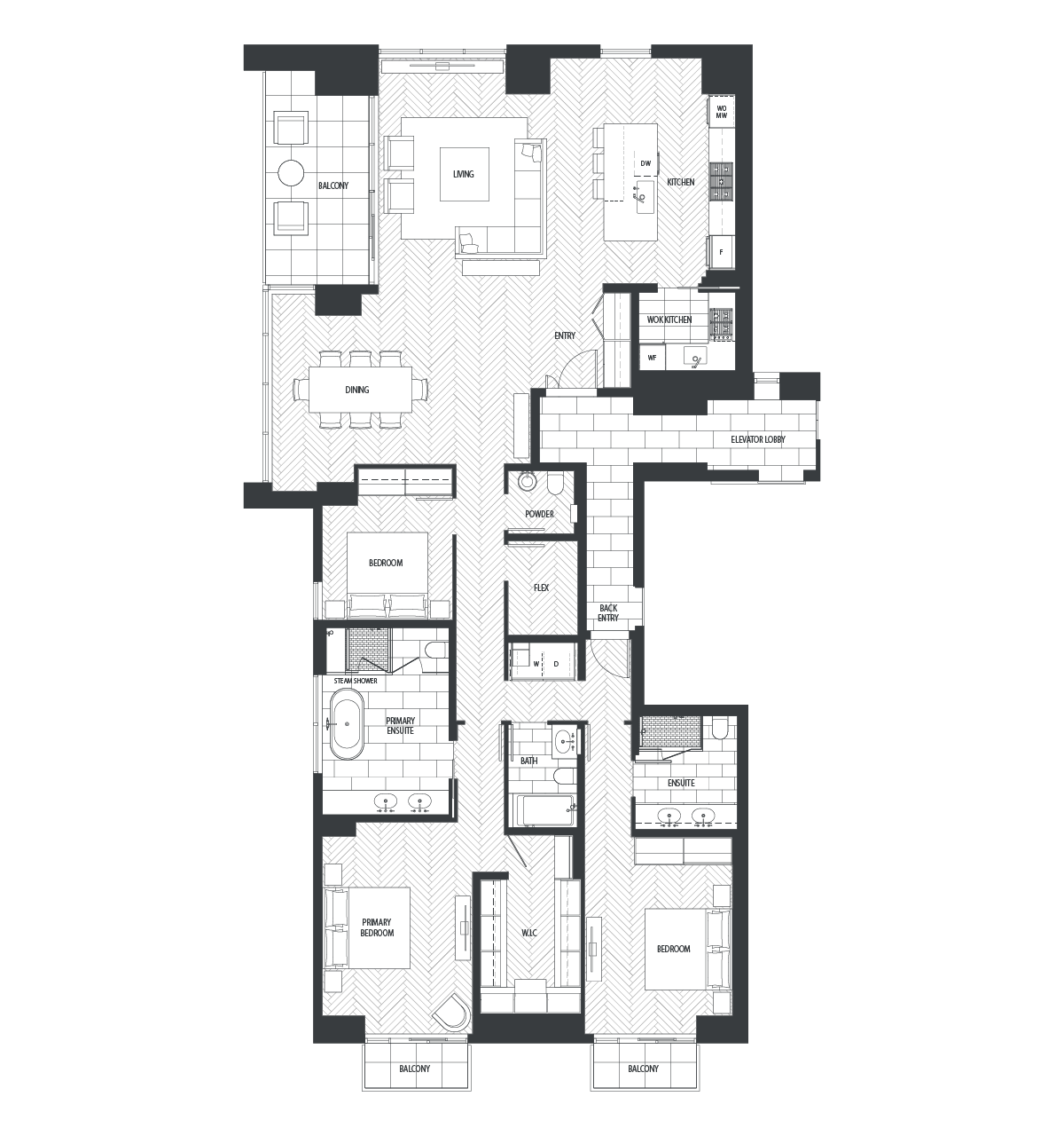 A11 Floor Plan of  1818 Alberni Condos with undefined beds