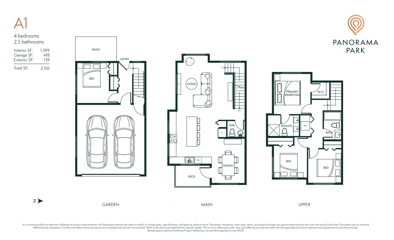A1 Floor Plan of Panorama Park Towns with undefined beds