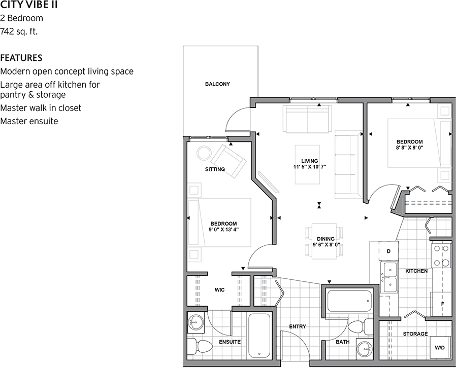  City Vibe  Floor Plan of Creekwood Landing Condos with undefined beds