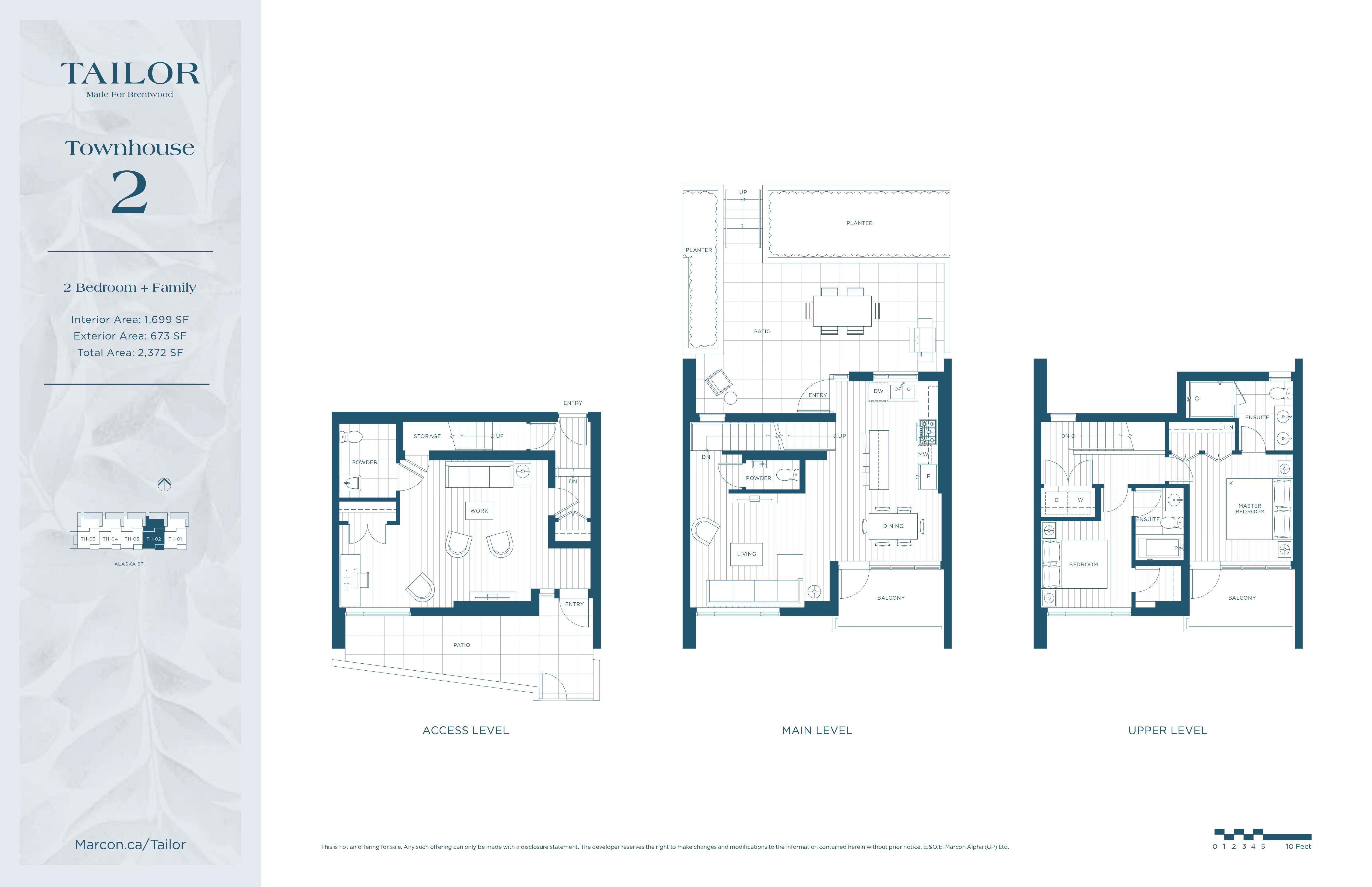  Townhouse 2  Floor Plan of Tailor Condos with undefined beds