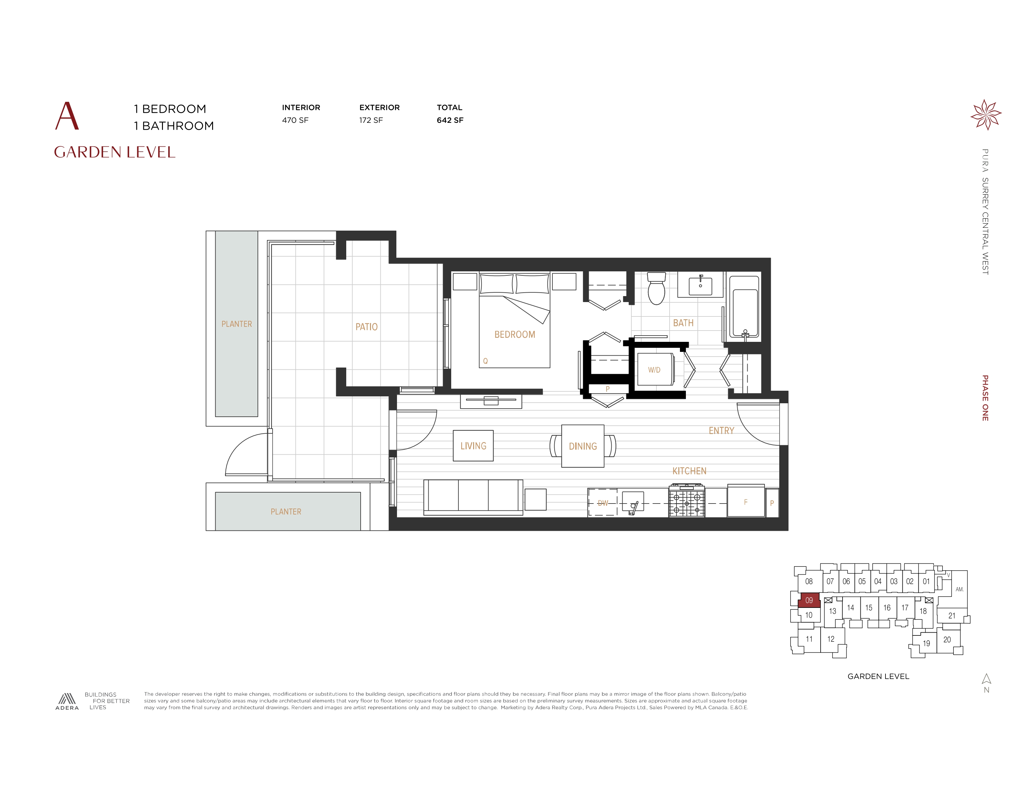A(2-6) Floor Plan of Pura (Phase 1) Condos with undefined beds