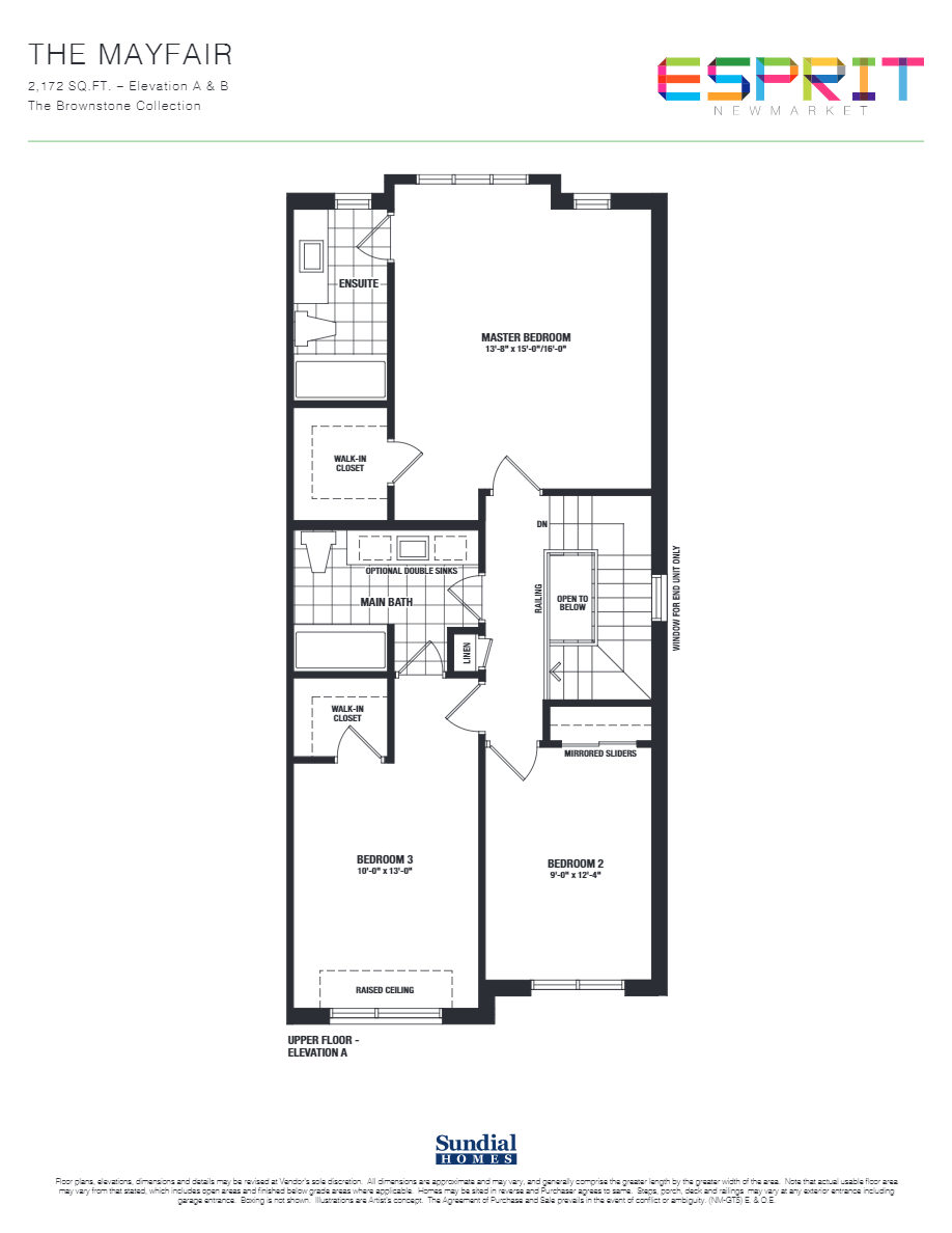  The Mayfair  Floor Plan of ESPRIT Newmarket Towns with undefined beds