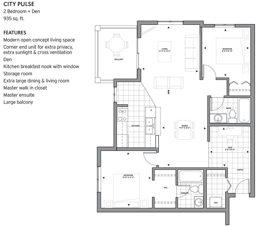  City Pulse Corner  Floor Plan of Creekwood Landing Condos with undefined beds