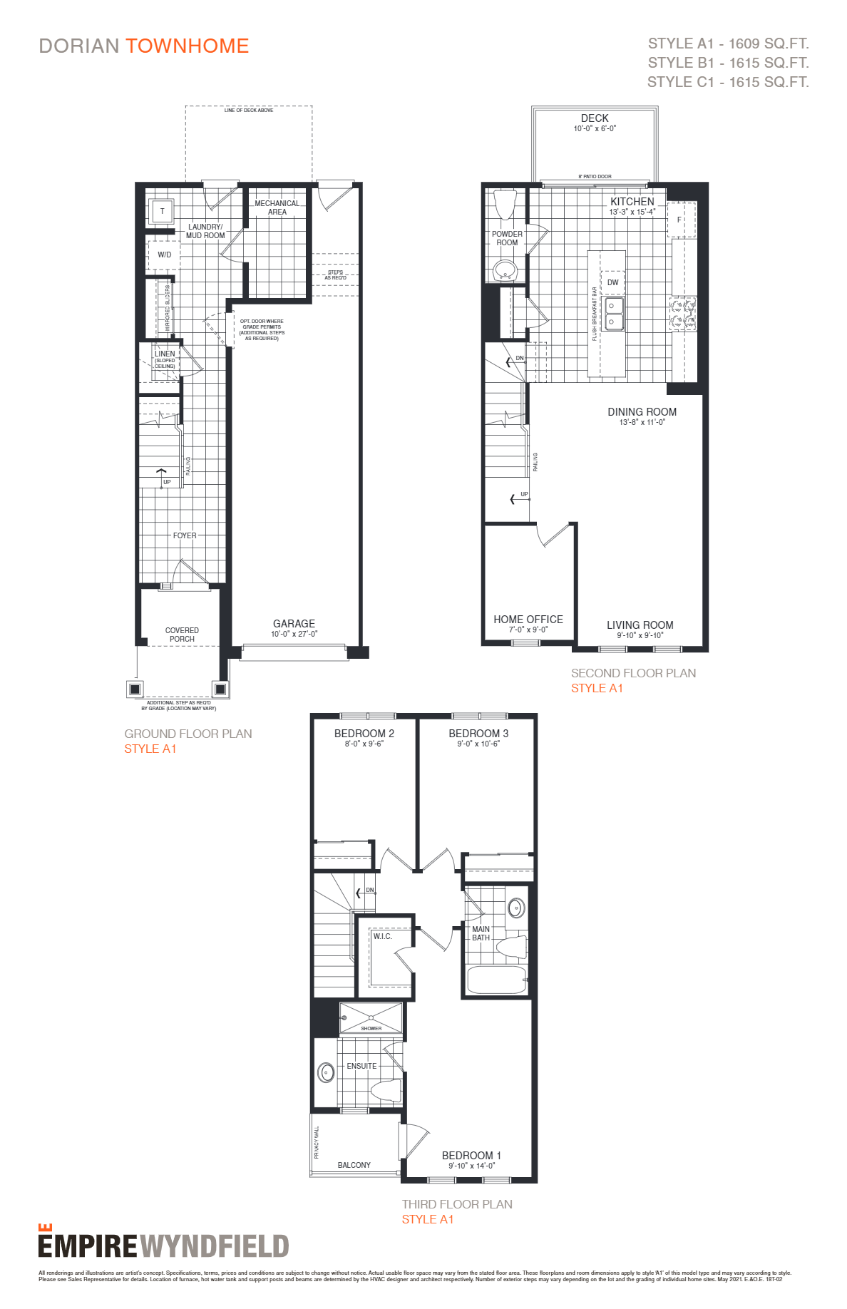 Dorian Floor Plan of Empire Wyndfield Towns with undefined beds