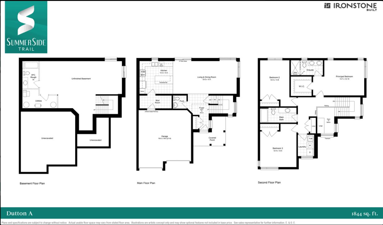  Dutton A  Floor Plan of Summerside Trail with undefined beds