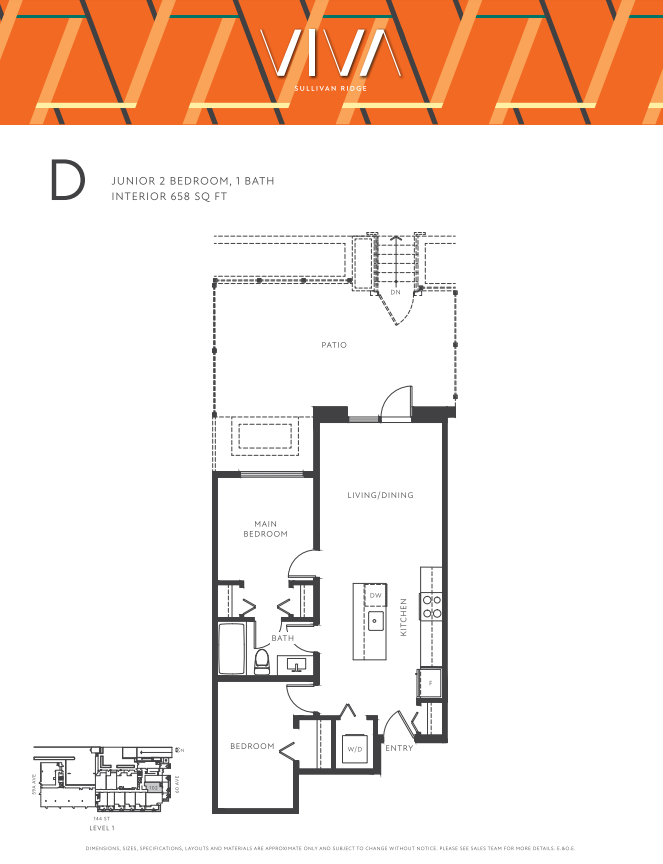 D Floor Plan of VIVA condos with undefined beds
