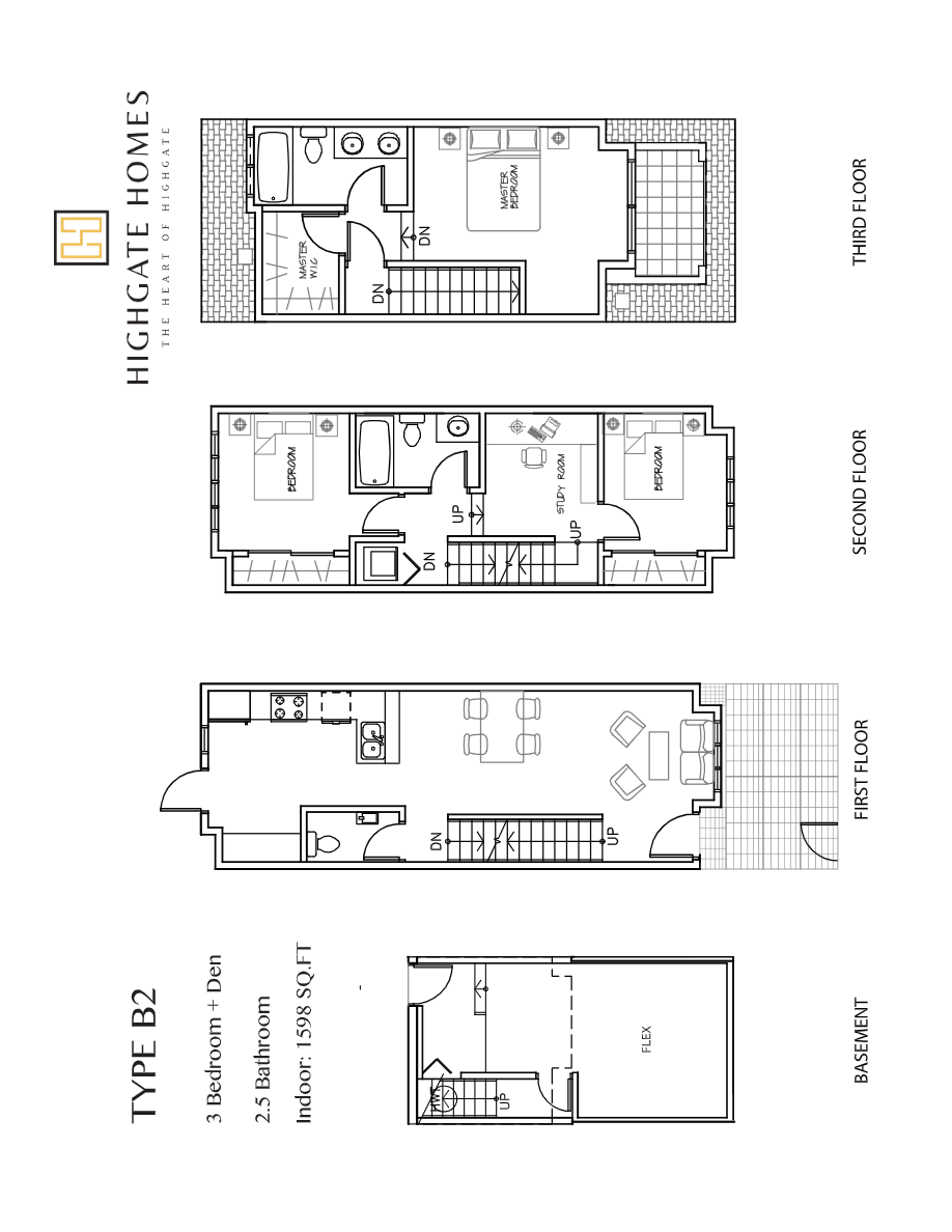 B2 Floor Plan of Highgate Homes Town with undefined beds
