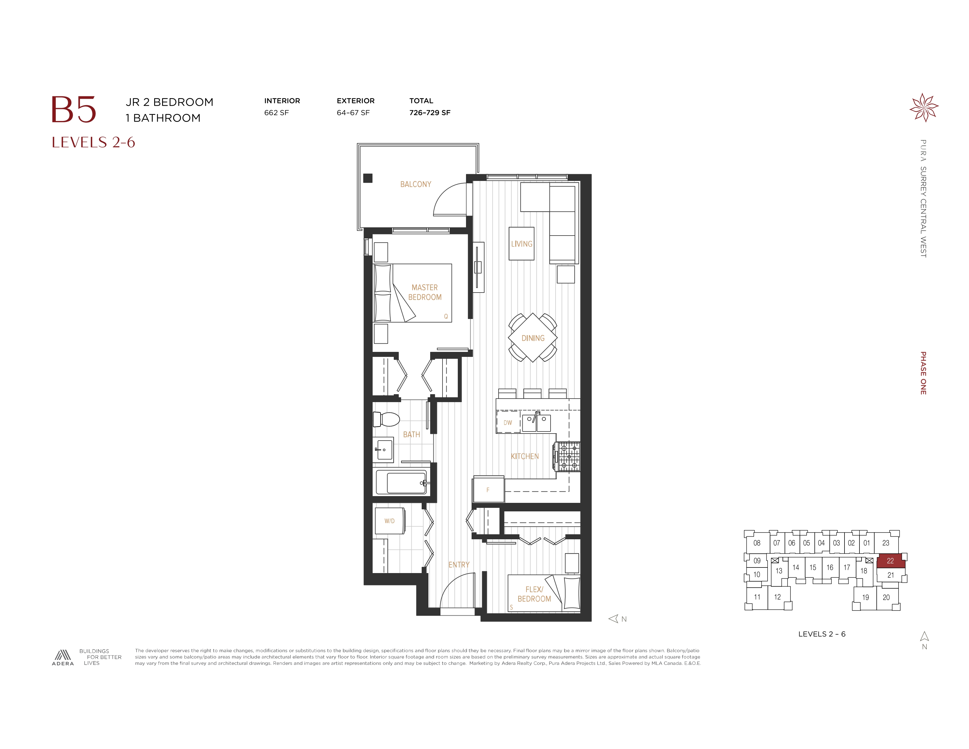 B5 Floor Plan of Pura (Phase 1) Condos with undefined beds