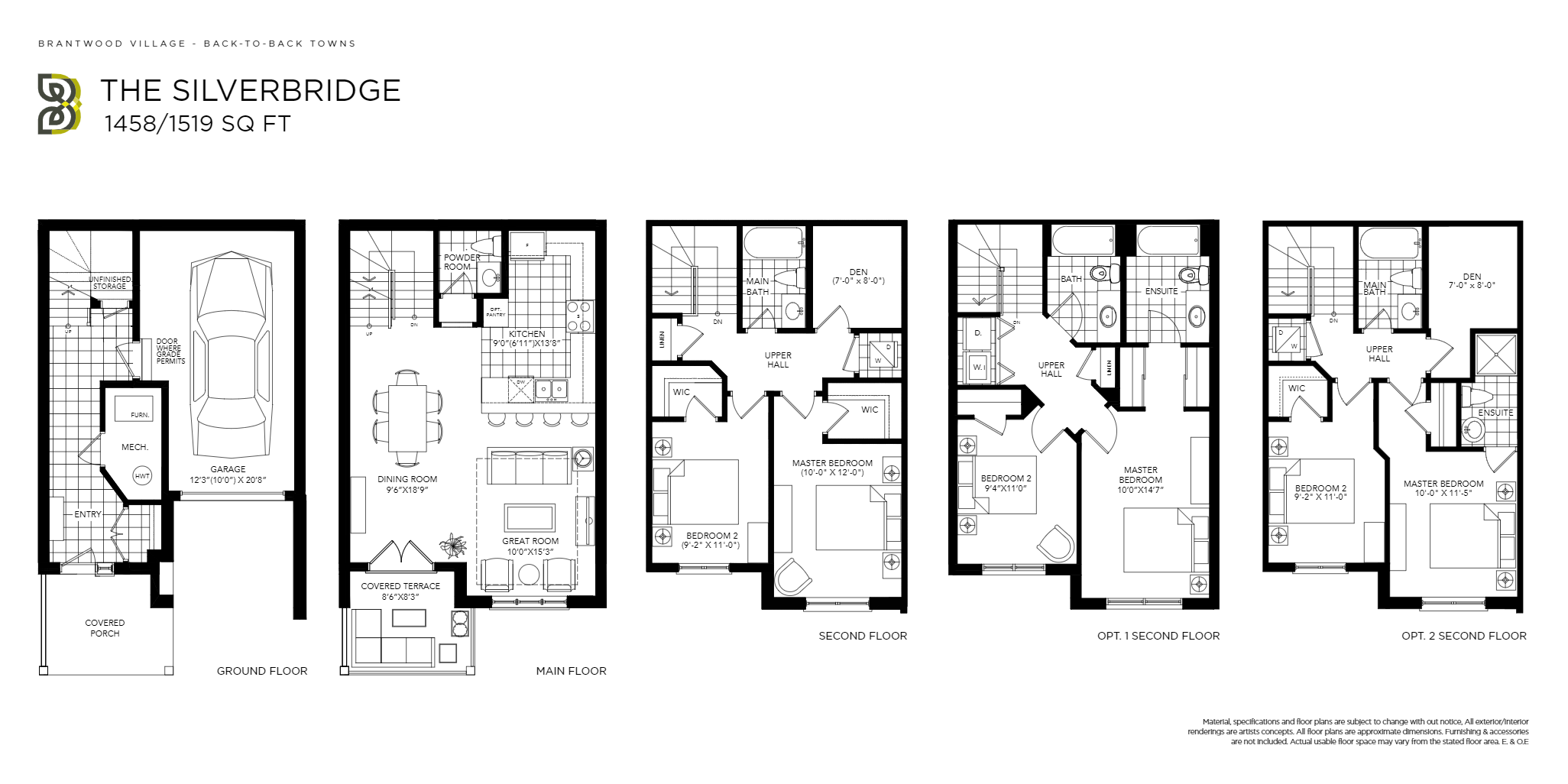 Silverbridge Floor Plan of Brantwood Village Towns with undefined beds