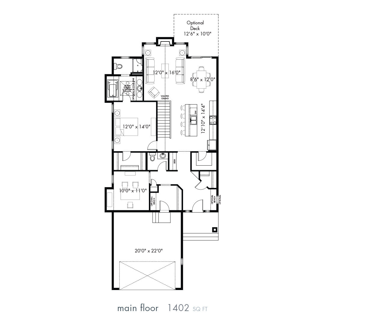  The Weston Floor Plan of Village at Griesbach with undefined beds