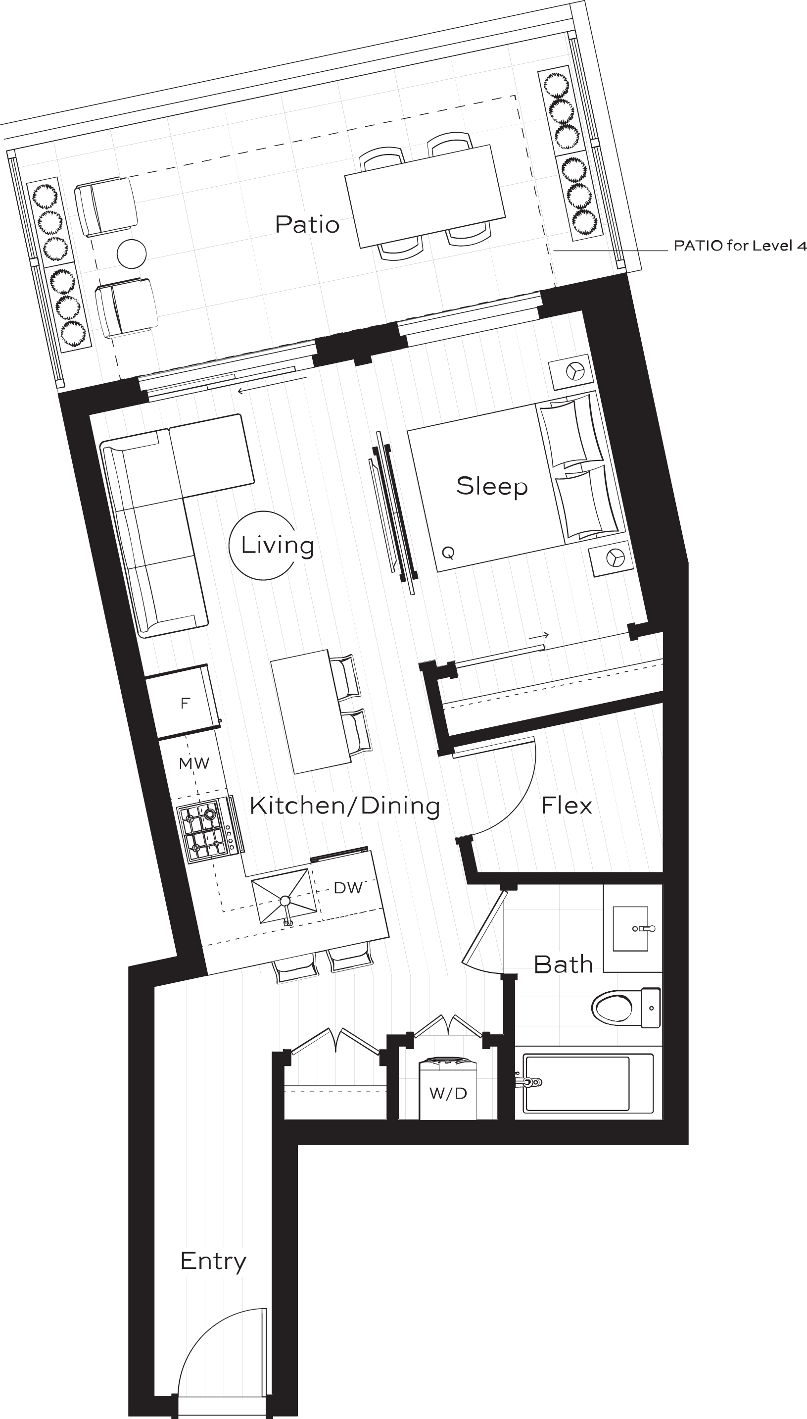 A7 Floor Plan of Lina at QE Park Condos with undefined beds