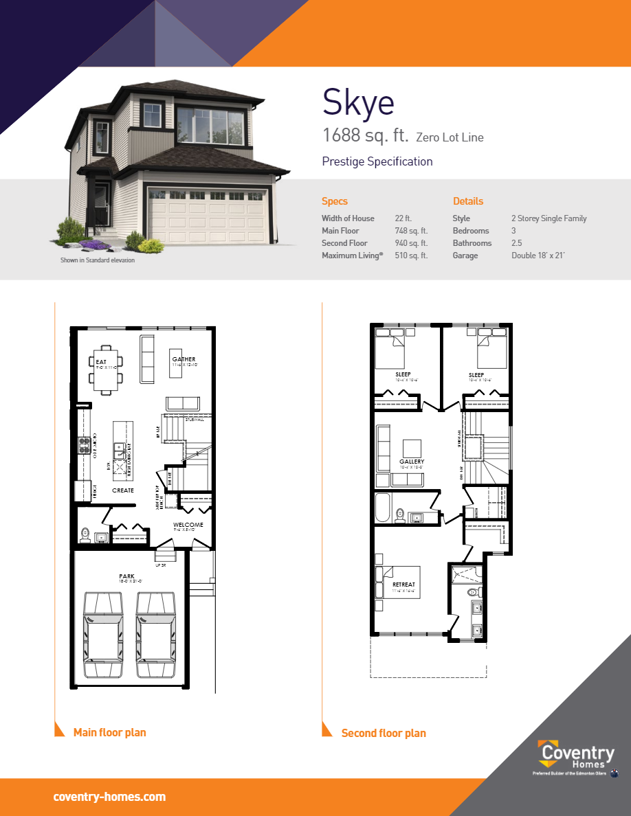 Skye Floor Plan of Rivers Edge Coventry Homes with undefined beds