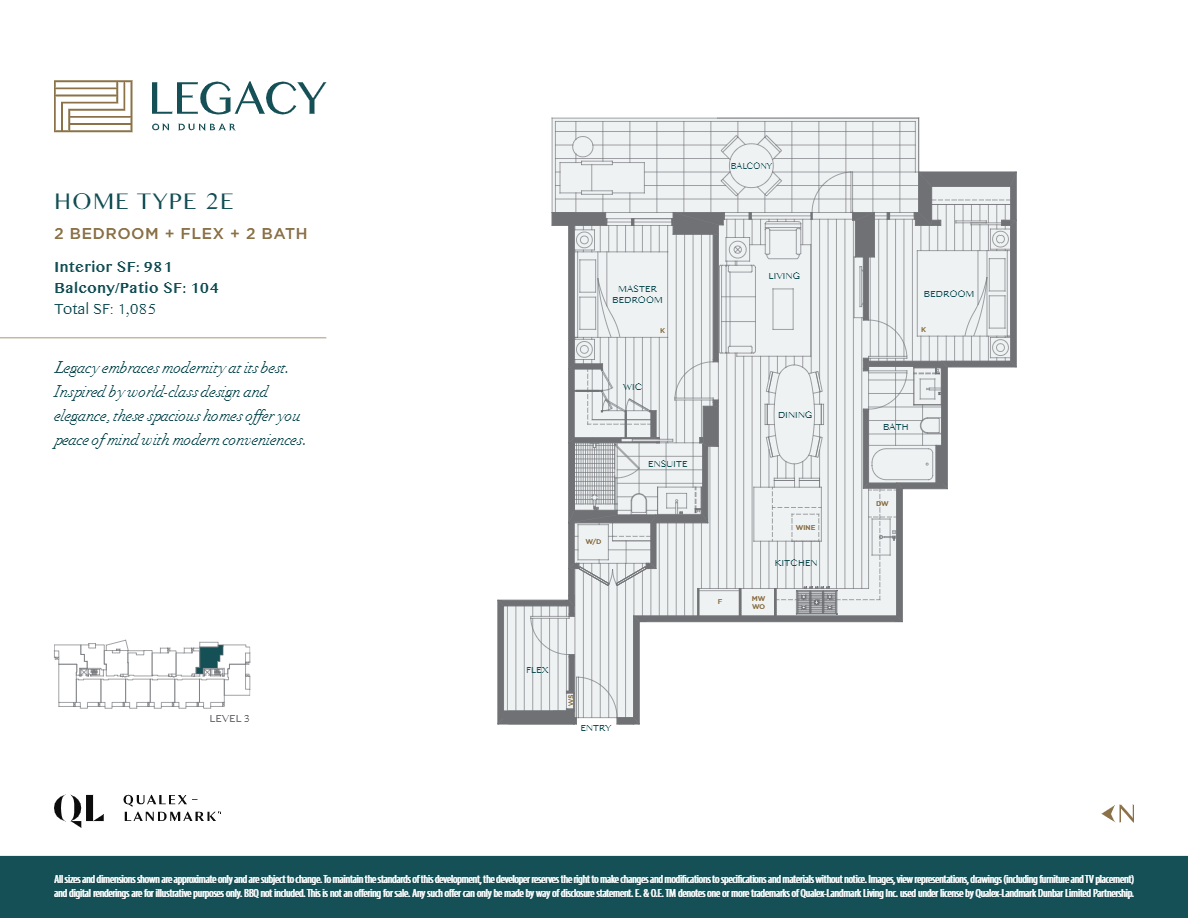 306 Floor Plan of Legacy on Dunbar Condos with undefined beds