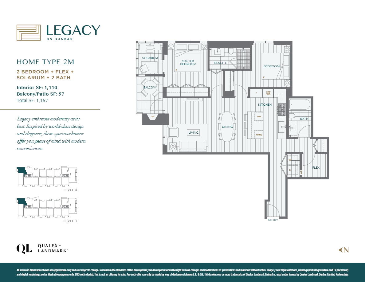 2M Floor Plan of Legacy on Dunbar Condos with undefined beds