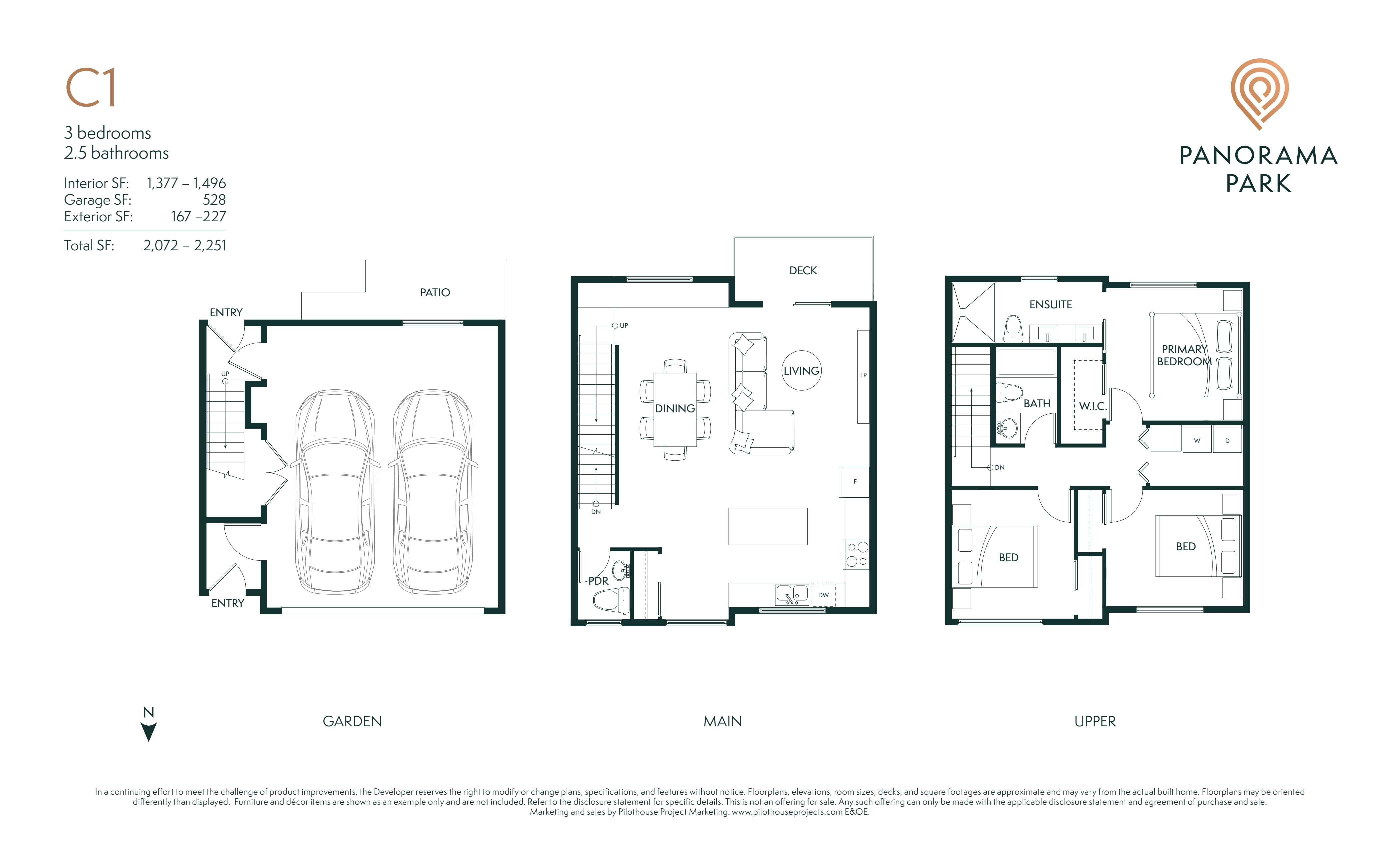 C1 Floor Plan of Panorama Park Towns with undefined beds