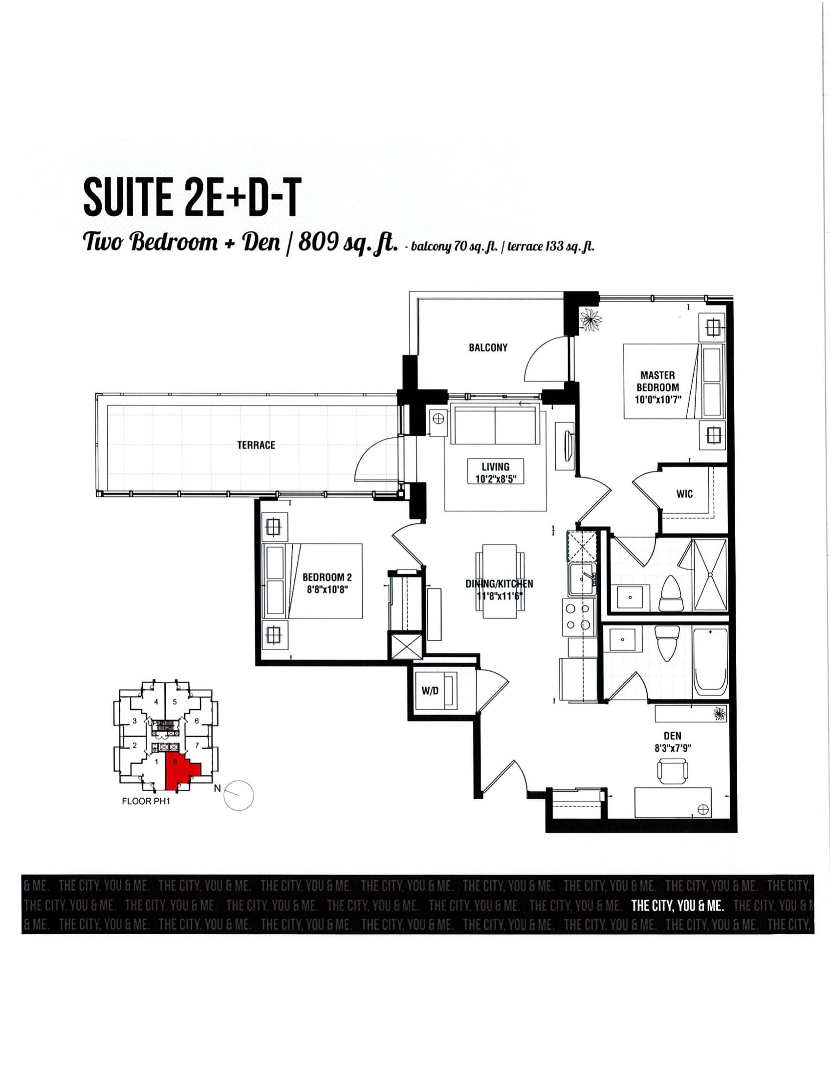 PH8 Floor Plan of Tricycle Condominiums with undefined beds