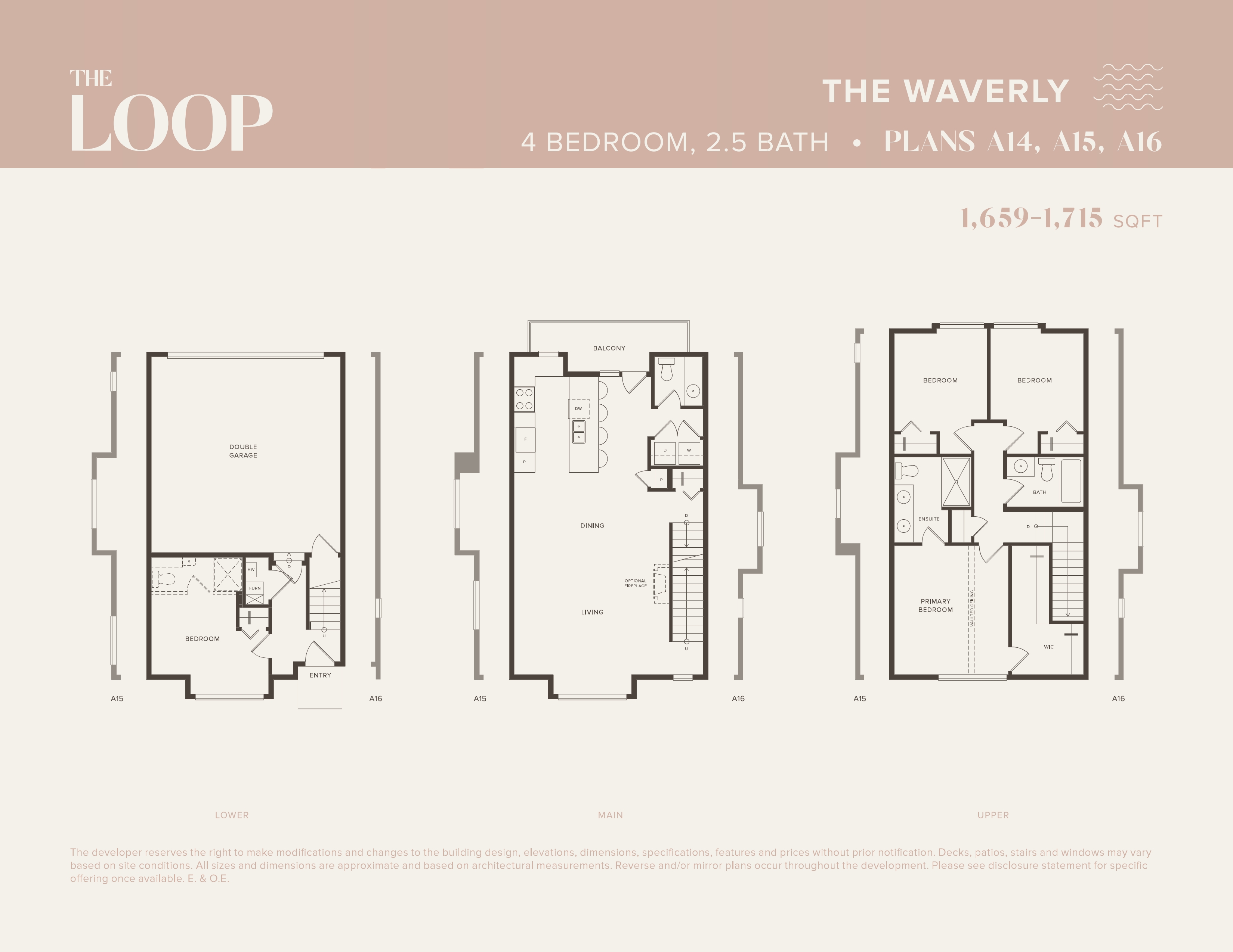  The Waverly  Floor Plan of The Loop Towns with undefined beds