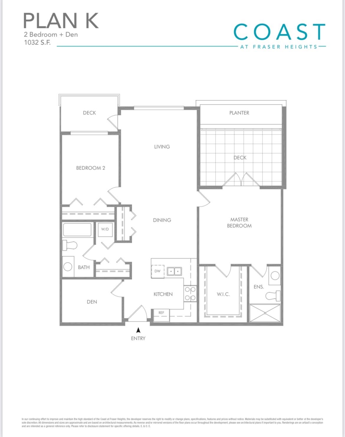 204 Floor Plan of COAST at Fraser Heights Condos with undefined beds