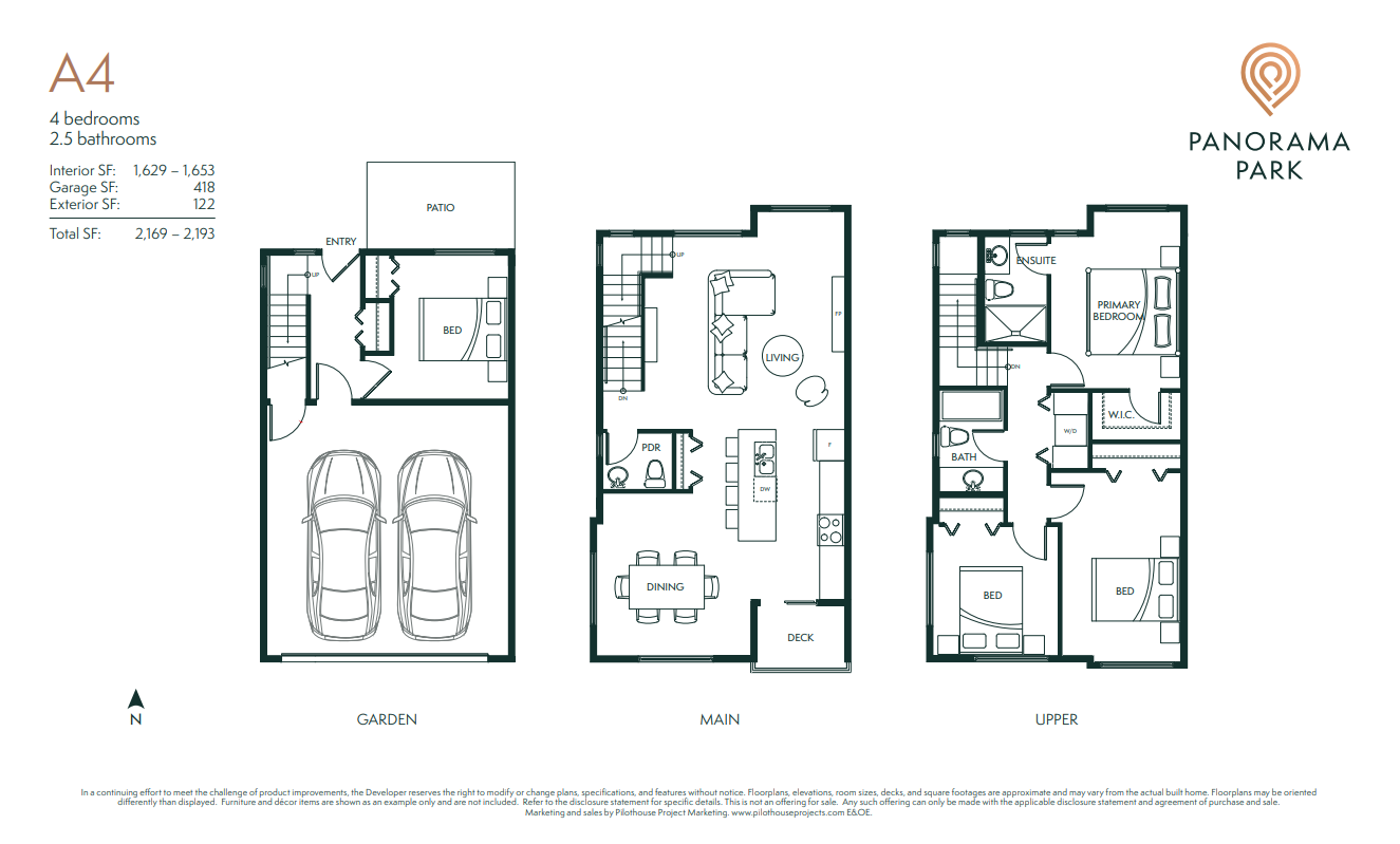 A4 Floor Plan of Panorama Park Towns with undefined beds