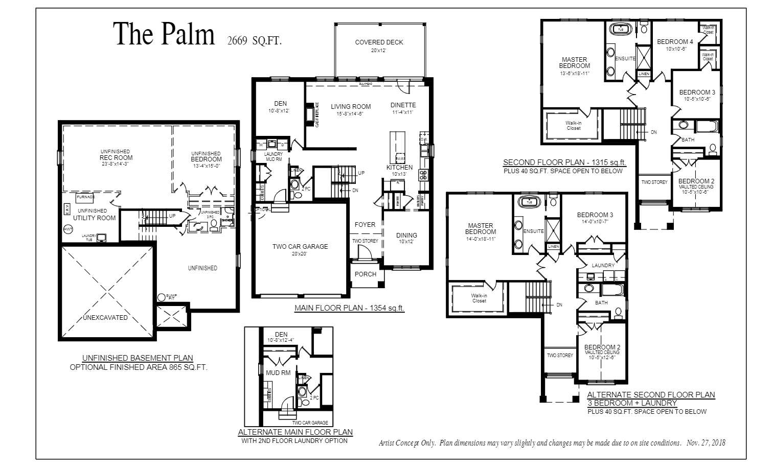  The Palm  Floor Plan of Meadowlily with undefined beds