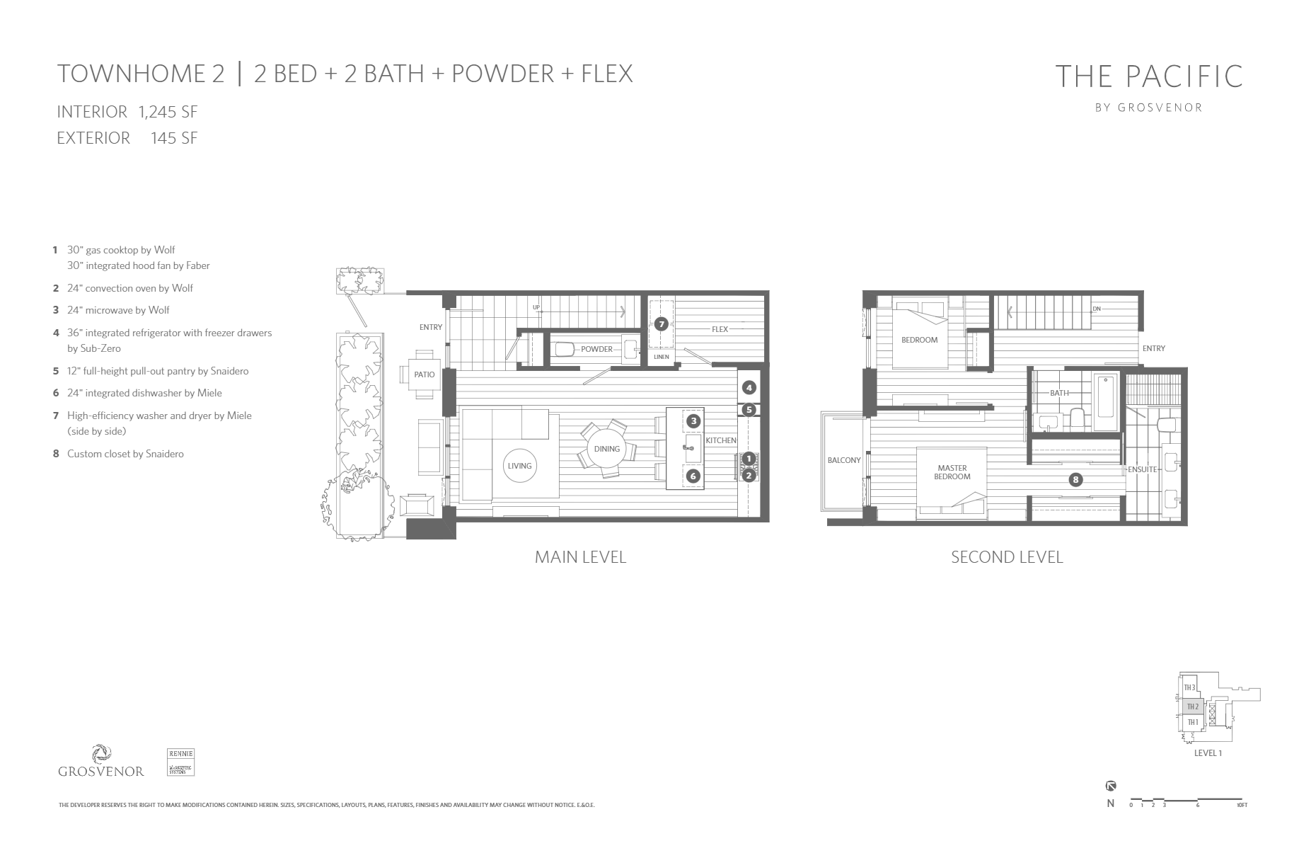 TH2 Floor Plan of The Pacific Condos with undefined beds